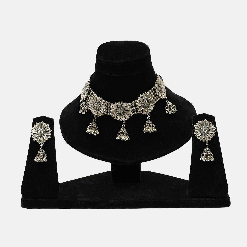 Antique Silver Afghani Choker Necklaces