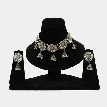 Antique Silver Afghani Choker Necklaces