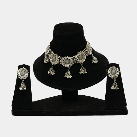 Antique Silver Afghani Choker Necklaces