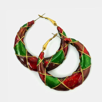 Large Hoops Oxidized Earrings