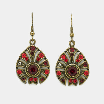 Vintage Crystal Tear Drop Earrings