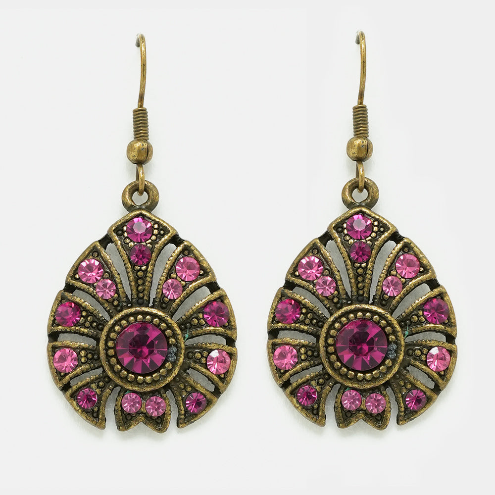 Vintage Crystal Tear Drop Earrings