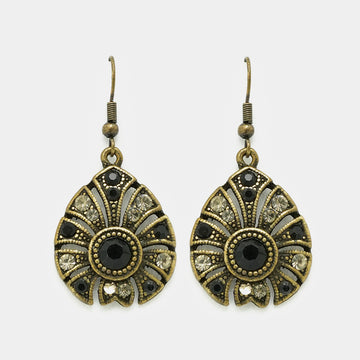 Vintage Crystal Tear Drop Earrings