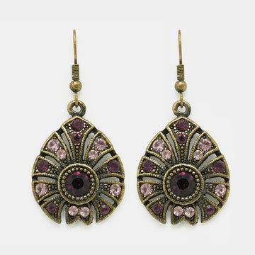 Vintage Crystal Tear Drop Earrings