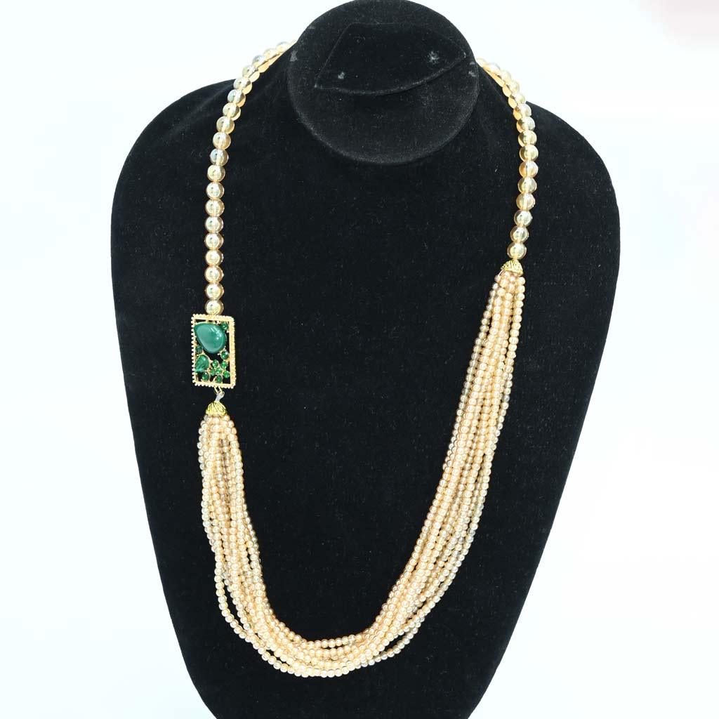 Emerald Rishna Pearl Mala