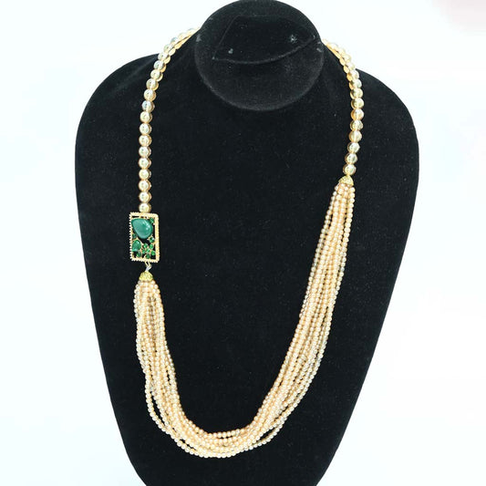 Emerald Rishna Pearl Mala