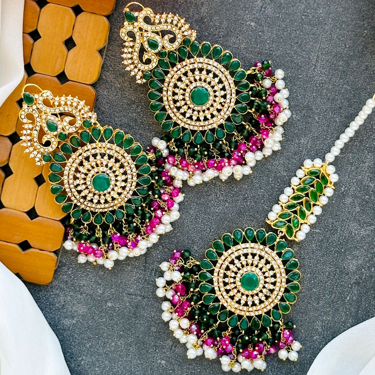 Kundan Bindiya Earrings