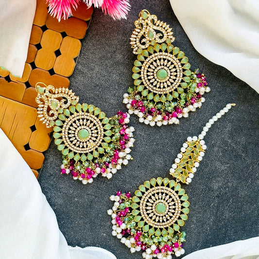 Kundan Bindiya Earrings