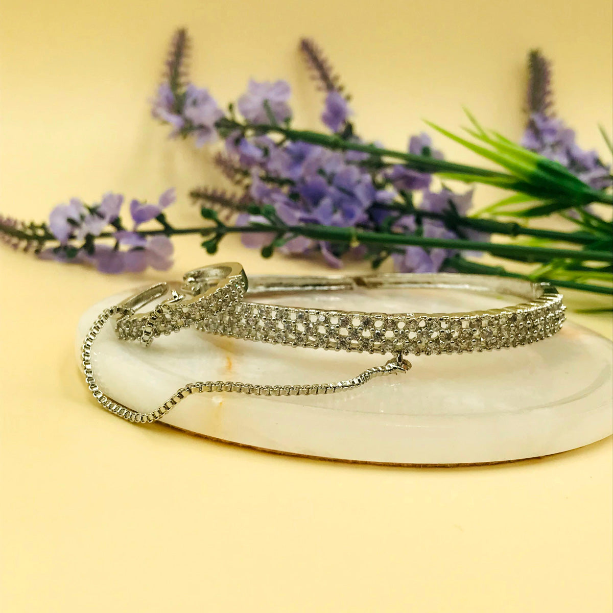 Silver Bracelet With Ring