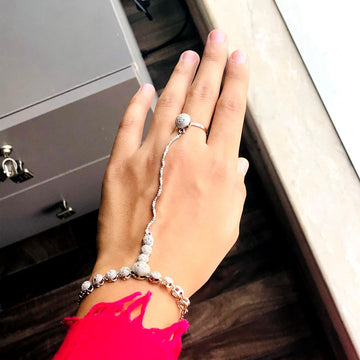 Silver Bracelet With Ring