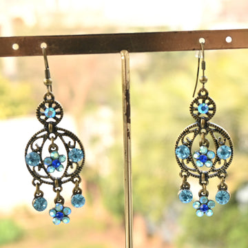 Sapphire crystal Earrings