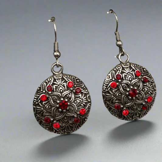 Vintage Moroccan Oxidised Earrings