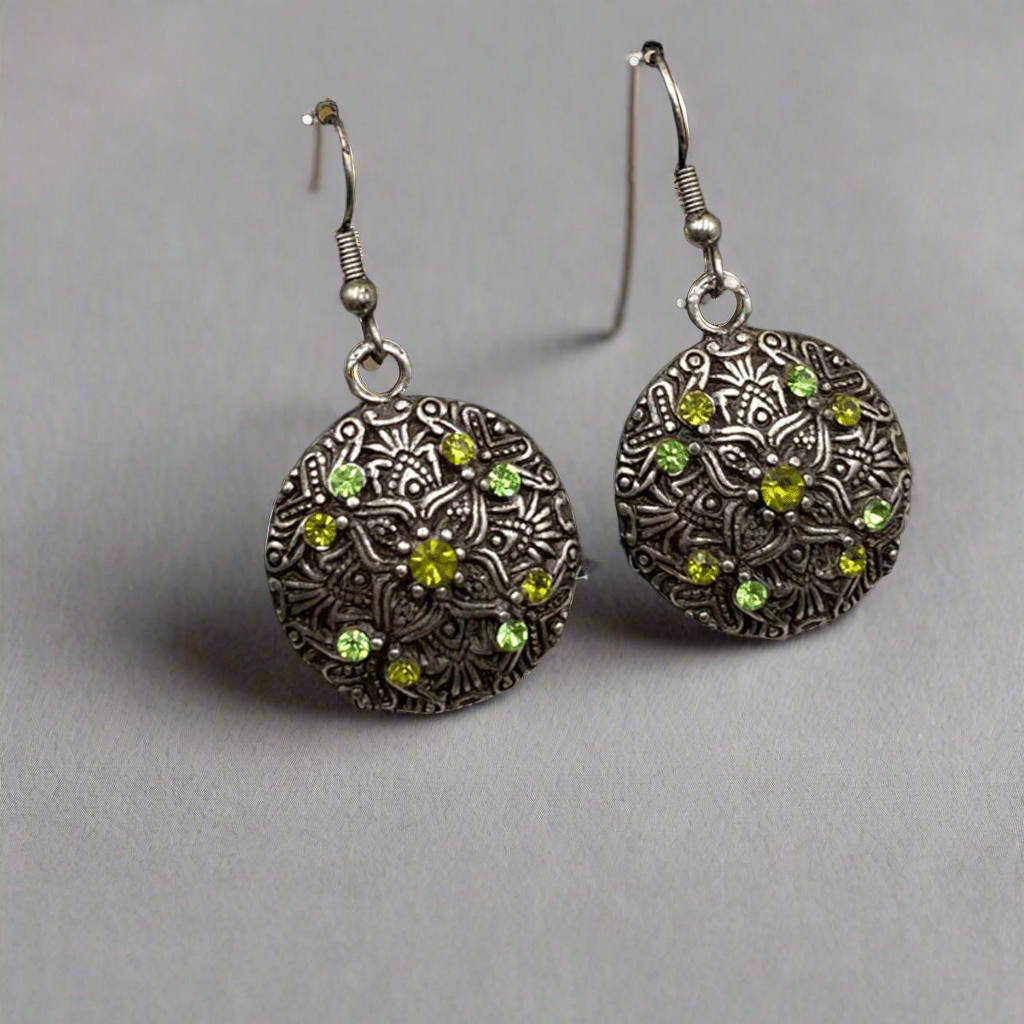 Vintage Moroccan Oxidised Earrings