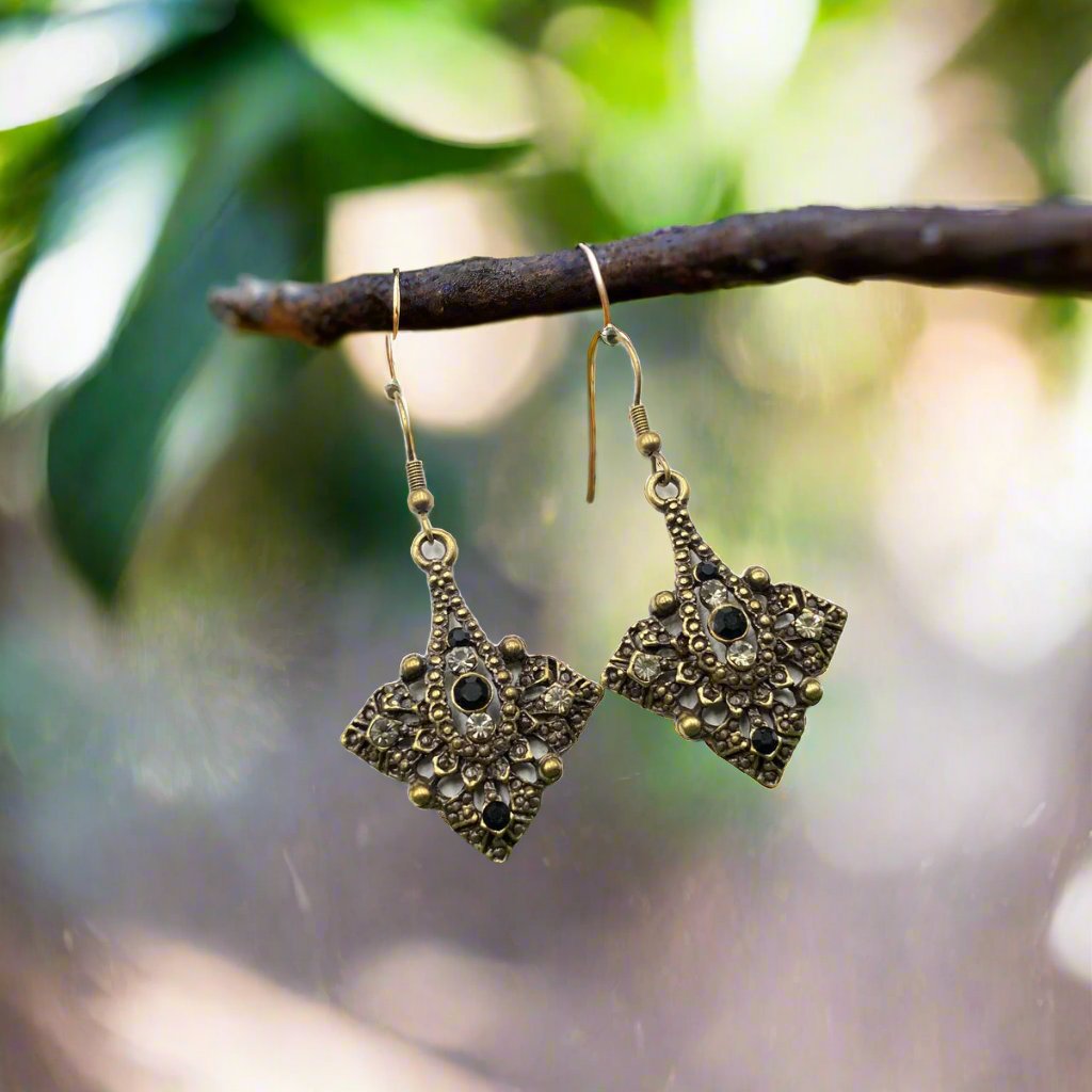 Vintage Antique Oxidised Earrings