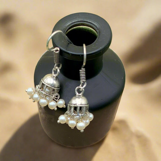 Indian Oxidised Jhumki Earrings