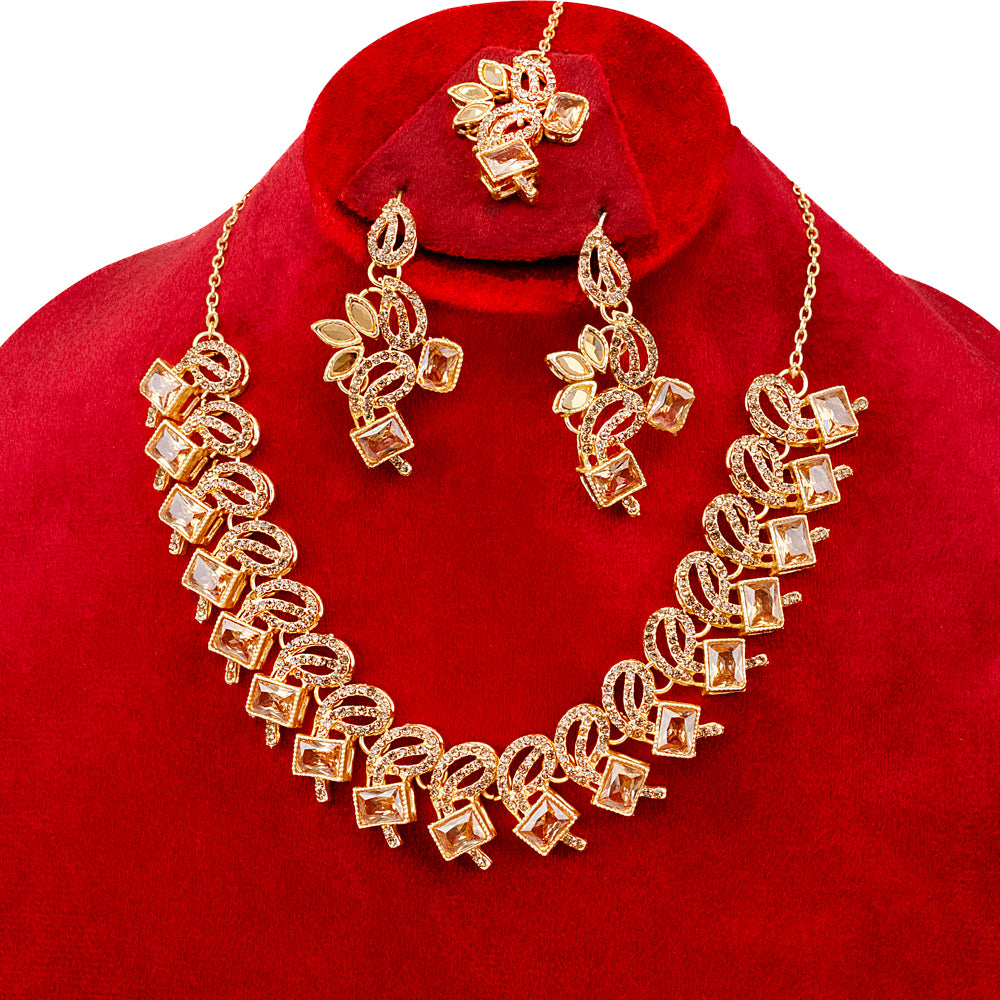 Heart Design Party Wear Turkish Necklace