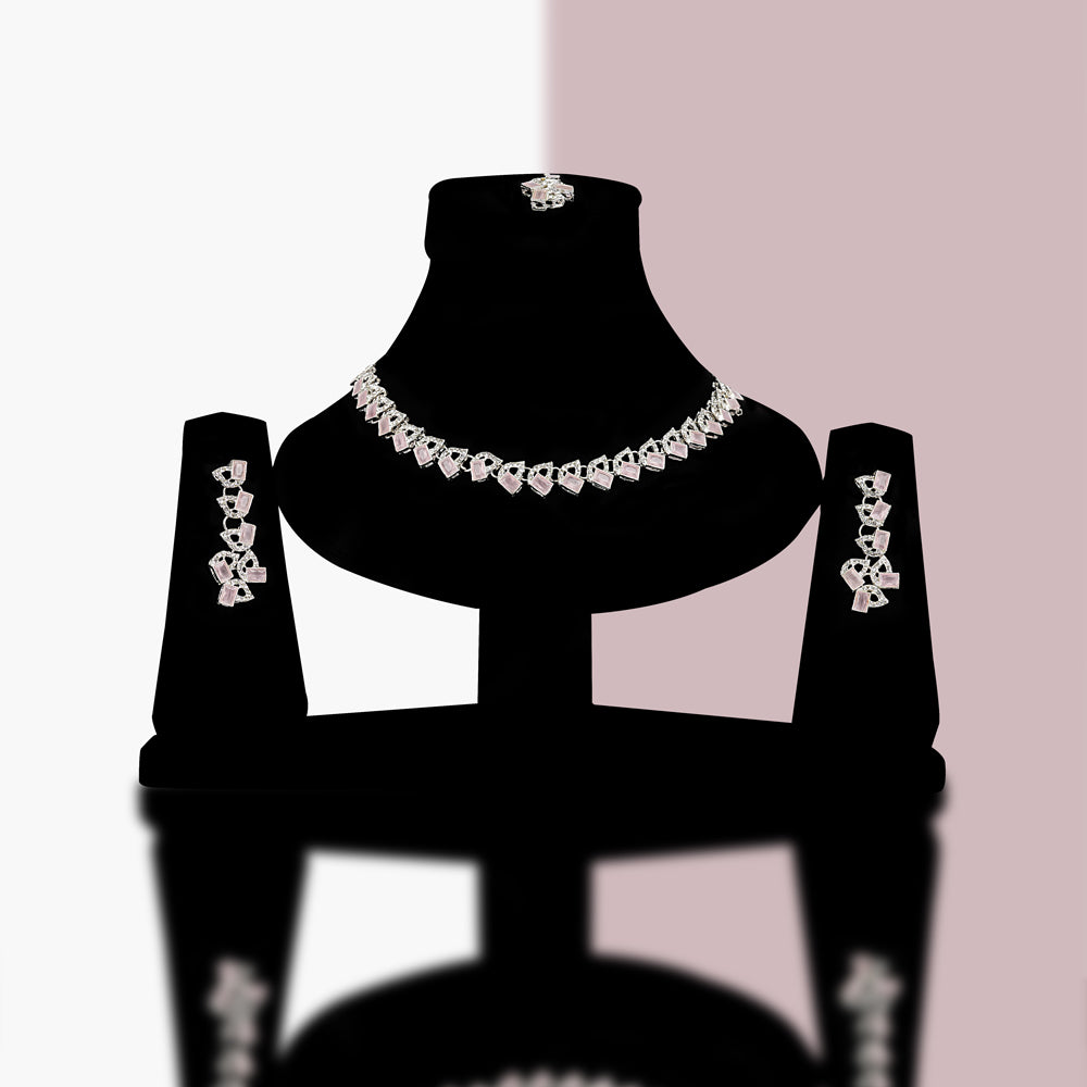 Emerald Teardrop Sequare Necklace