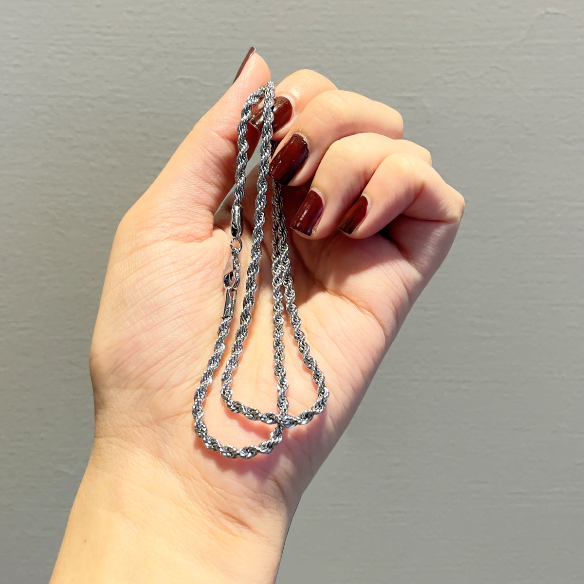 Twisted Silver Chain