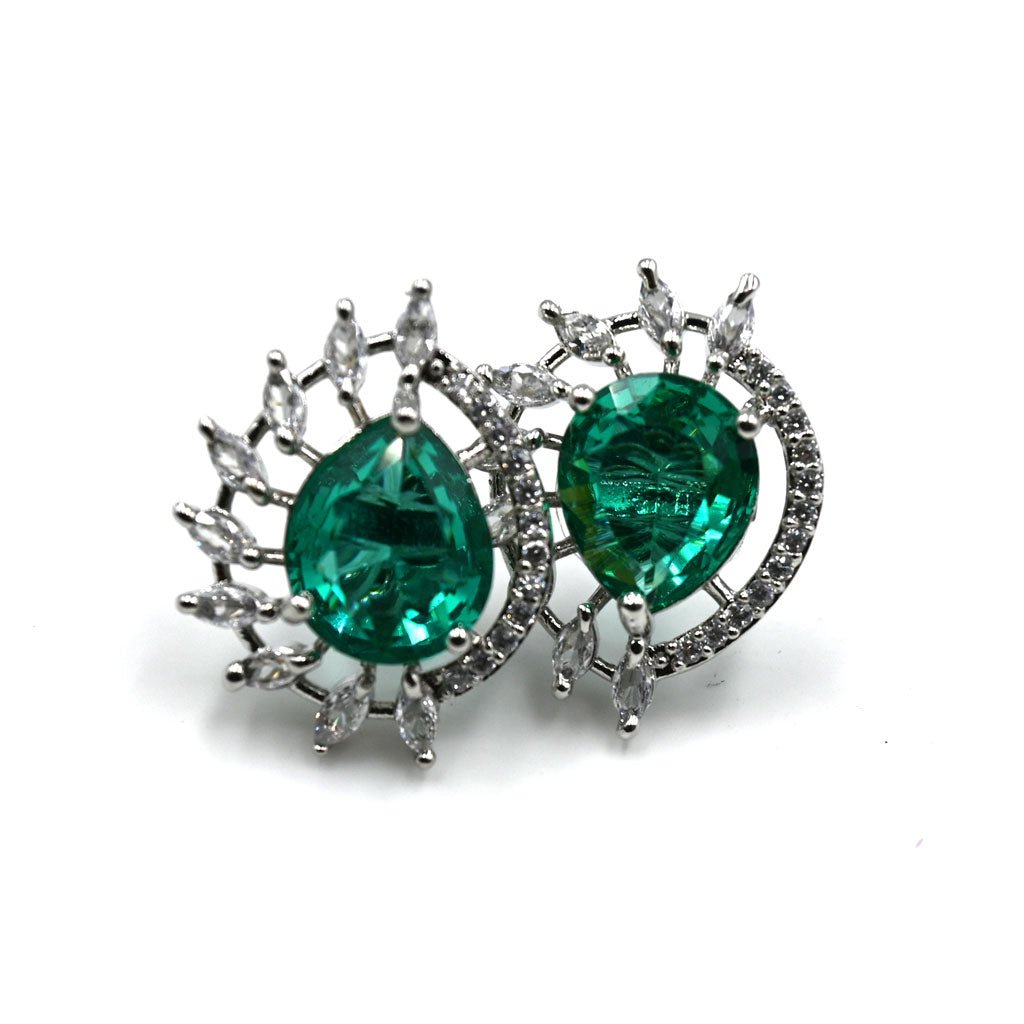 Emerald Zircon Earrings