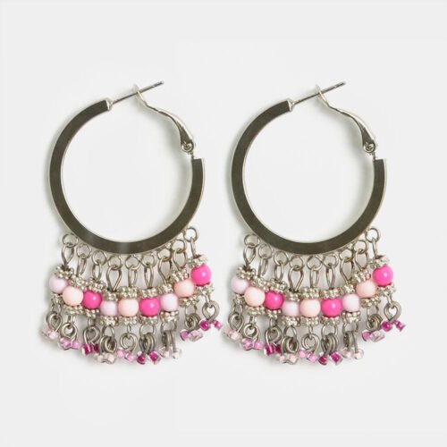 Large Bronze Metal Charm Oxidised Earrings