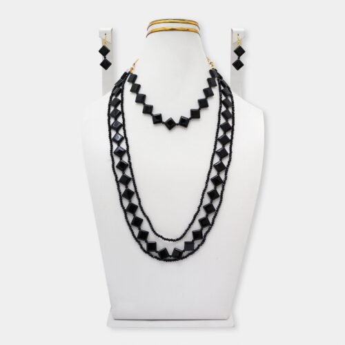 Crystal Cut Beaded Pearl Long Mala