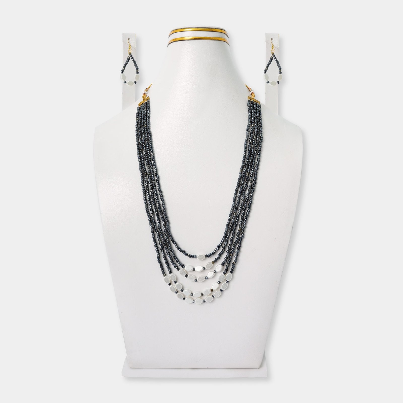 Ethnic Multistrand Pearl Mala