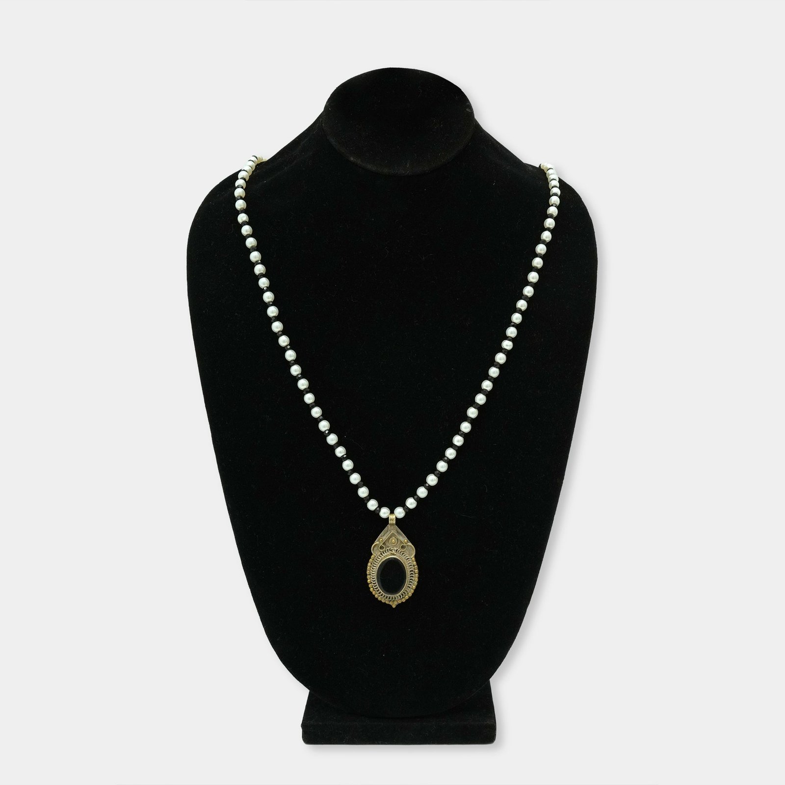 Premium Polki Drop Pearl Mala