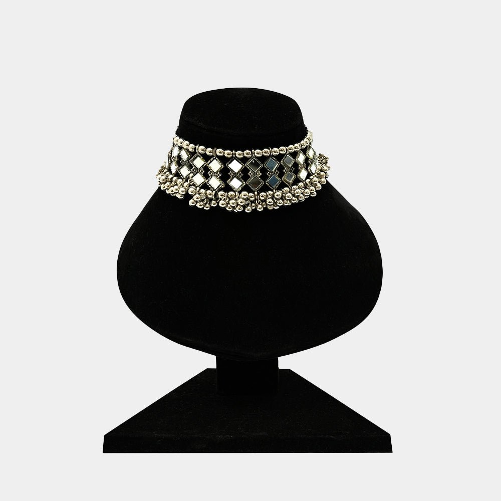 Antique Silver Afghani Choker Necklaces