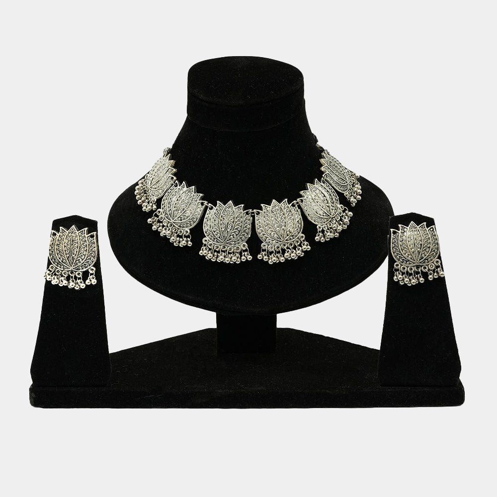 Antique Silver Afghani Choker Necklaces
