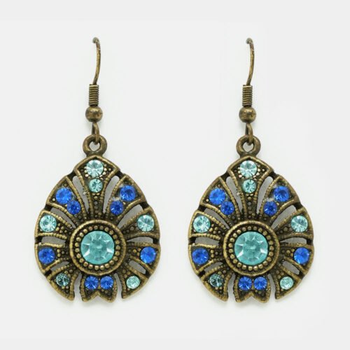 Vintage Crystal Tear Drop Earrings