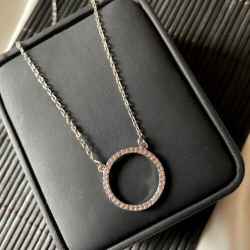 Round Silver Stainless Steel Necklace