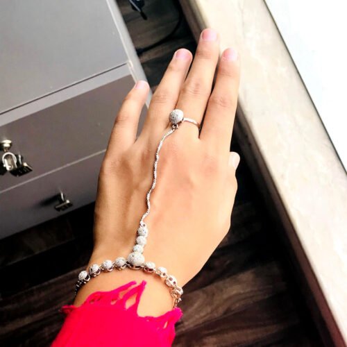 Silver Bracelet With Ring