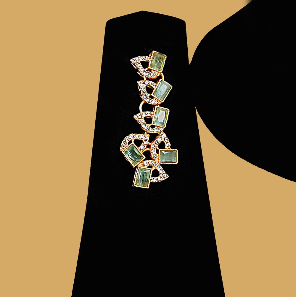 Emerald Teardrop Sequare Necklace - Image 3