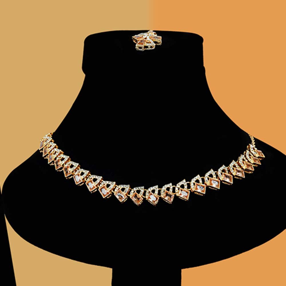 Emerald Teardrop Sequare Necklace - Image 2
