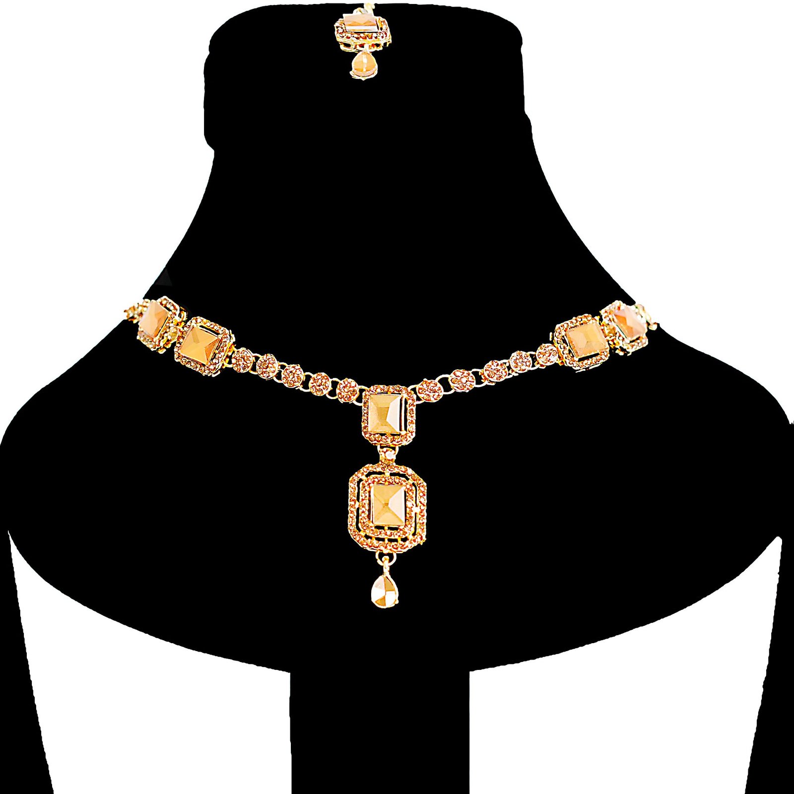 Indian Cubic&Zirconia Necklace - Image 2